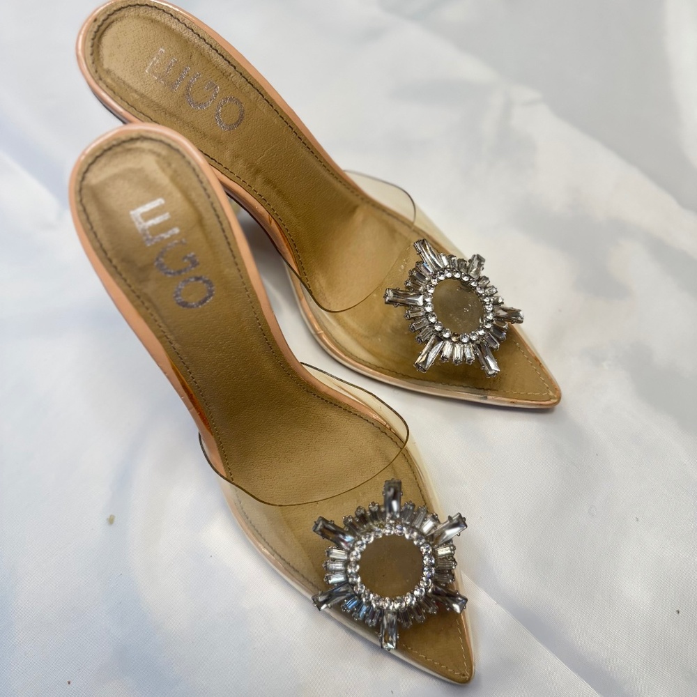 Cinderella heeled mules